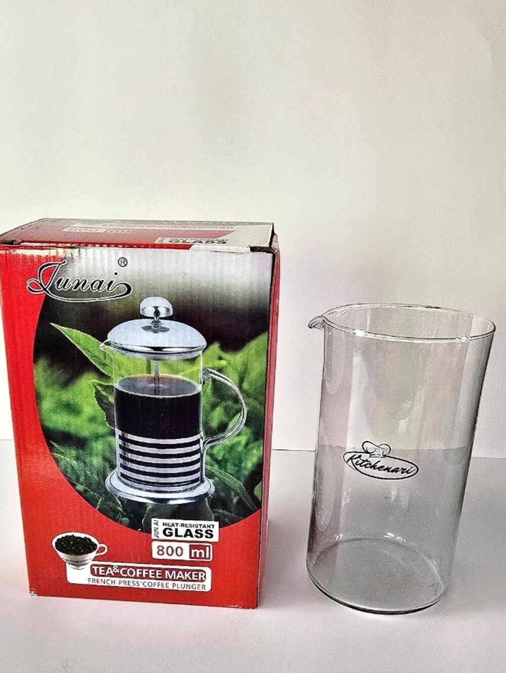Glass Coffee French Press Replacement Carafe Clear, 800ml